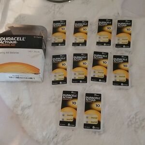 Duracell Size 10 Hearing Aid Batteries (10 Pack of 8 each Package